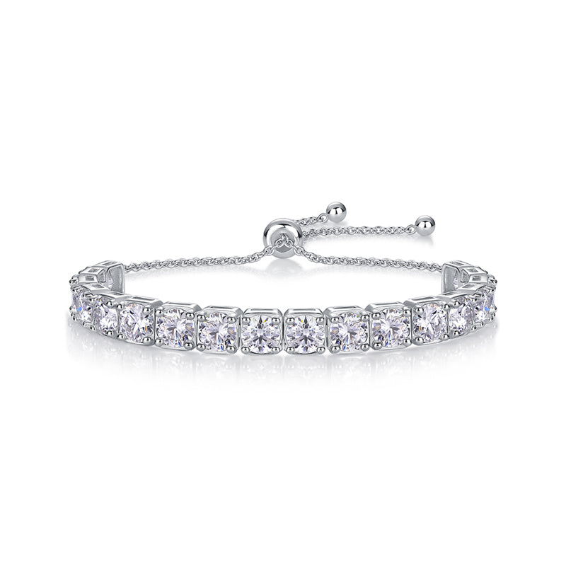 Bracelet Luxury Moissanite Jewelry SilverIs Made Of S925 Silver Electroplated With Platinum