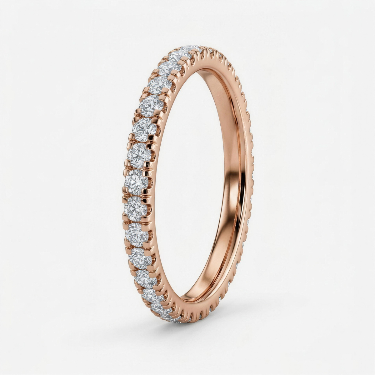 18K Gold Eternity Band — Lab-Grown Diamond Ring