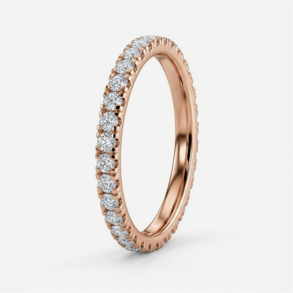 18K Gold Eternity Band — Lab-Grown Diamond Ring