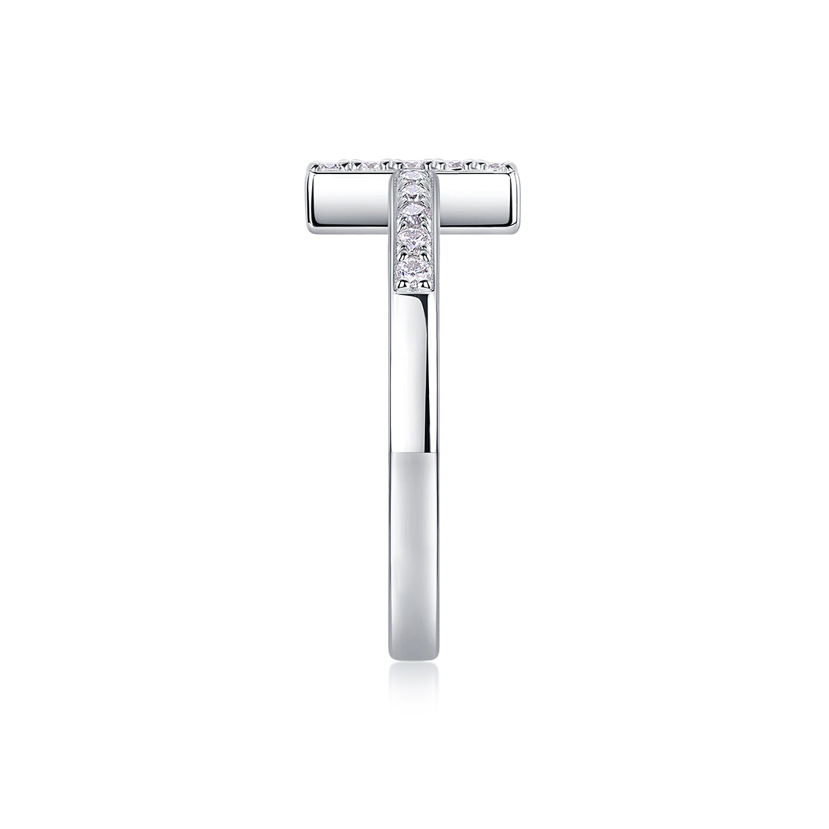 Holy Light Cross Moissanite Wedding Ring in Gold-Plated S925 Silver
