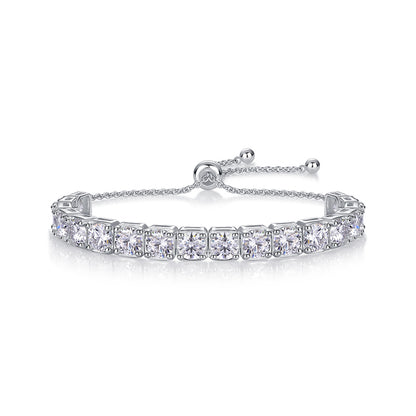 Bracelet Luxury Moissanite Jewelry SilverIs Made Of S925 Silver Electroplated With Platinum