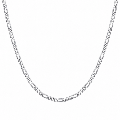 Silver Figaro Chain with Sterling Links S925