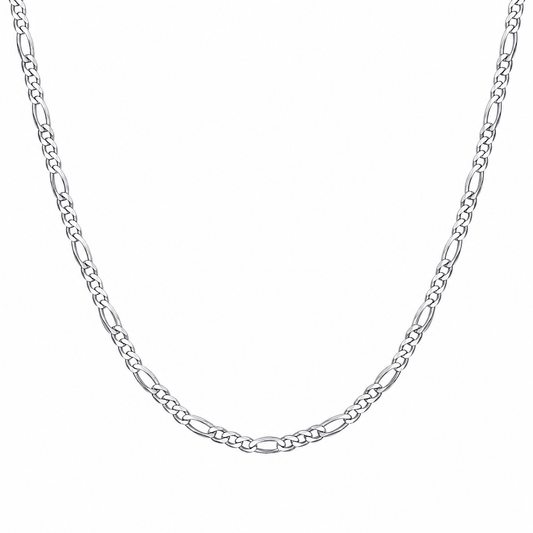 Silver Figaro Chain with Sterling Links S925