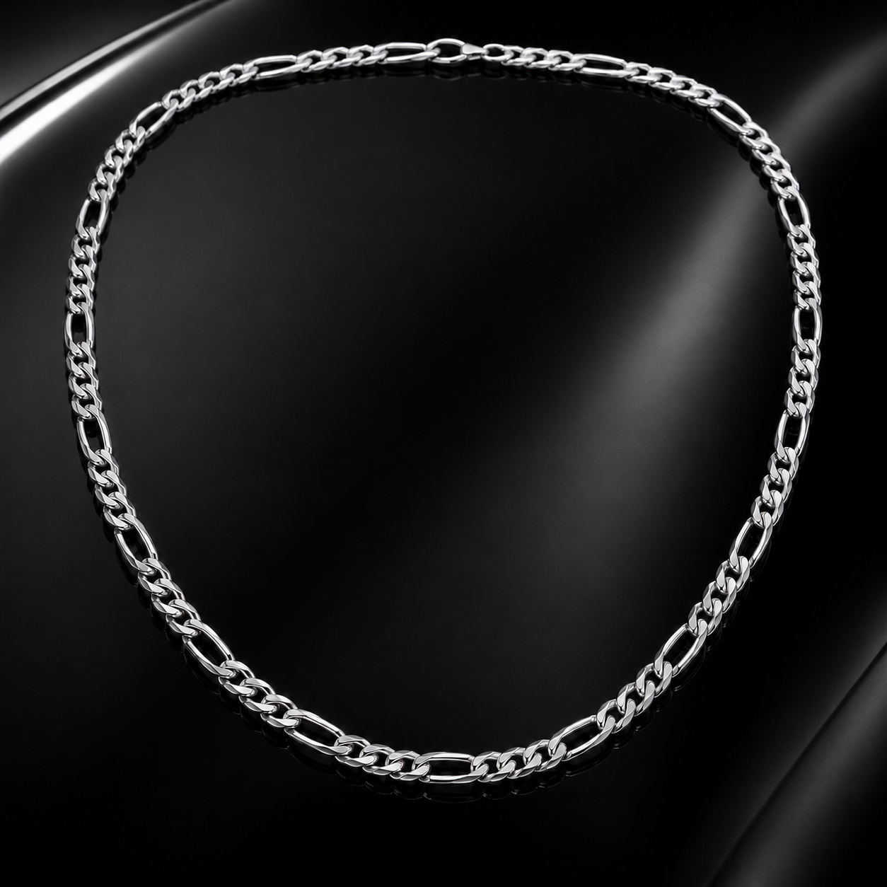 Silver Figaro Chain with Sterling Links S925