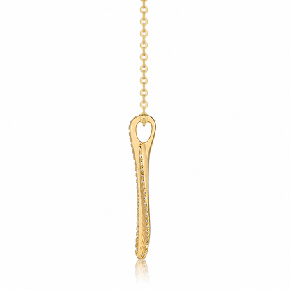 Starlight Luxury Moissanite Pendant Necklace – Gold-Plated S925 Sterling Silver