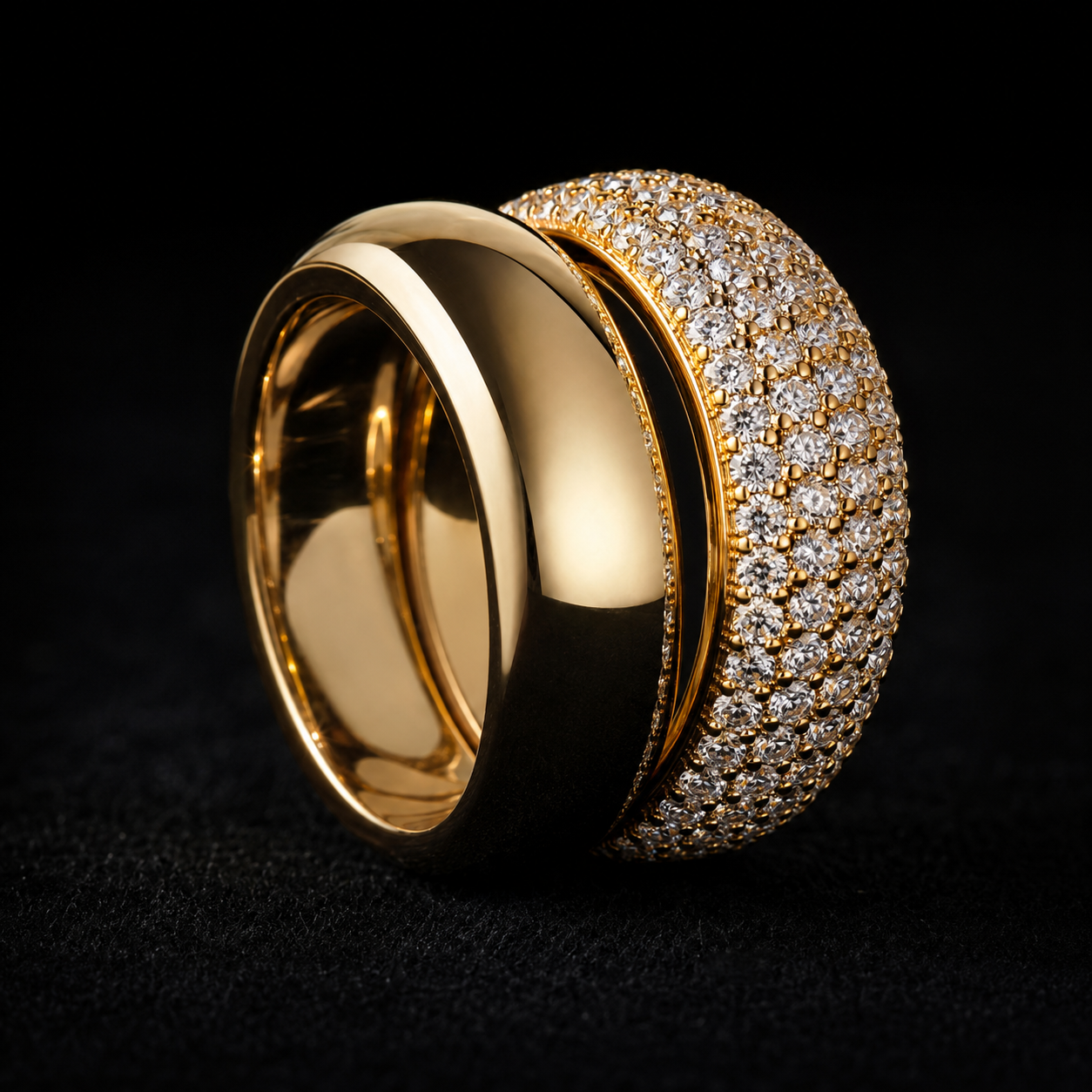 Luxury Ring Gold-Plated S925 Sterling Silver Moissanite Jewelry