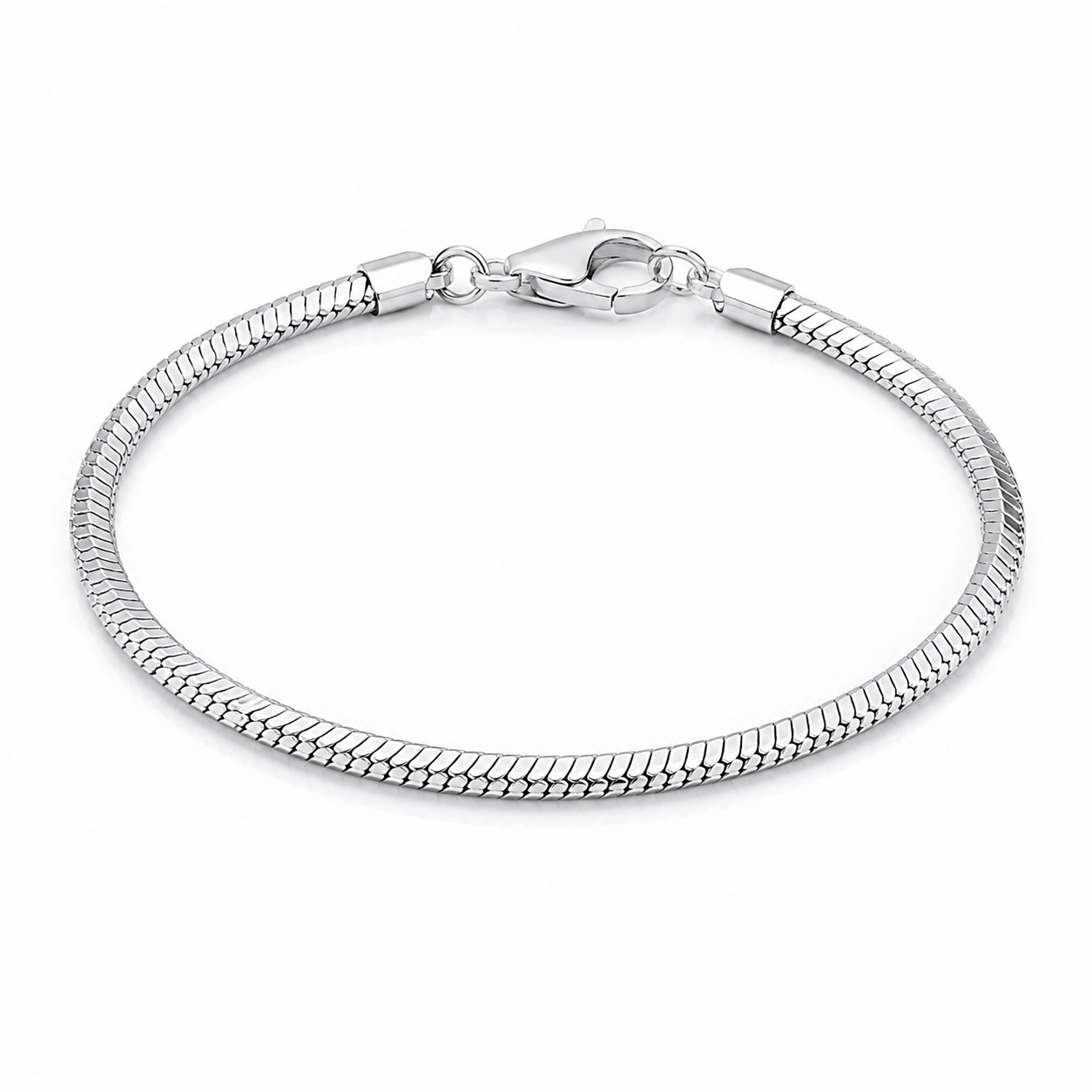 Men's Octagonal Snake Chain Bracelet – 925 Sterling Silver