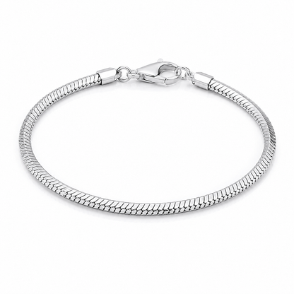 Men's Octagonal Snake Chain Bracelet – 925 Sterling Silver