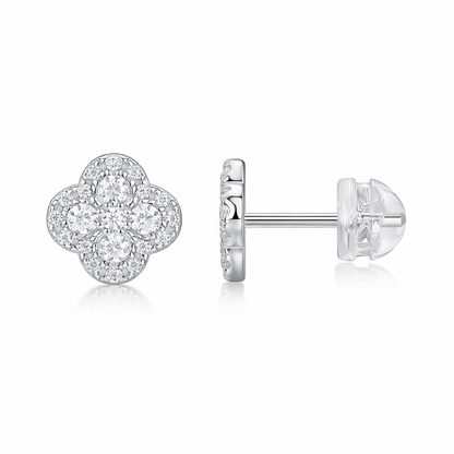 Jewelry Earrings  Luxurious  Featuring Top-quality Moissanite Inlays, Made Of S925 Silver Electroplated With Platinum.