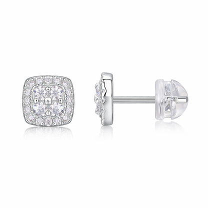 Earrings Moissanite S925 Silver And Platinum-plated Stud Earrings Diamond Pen