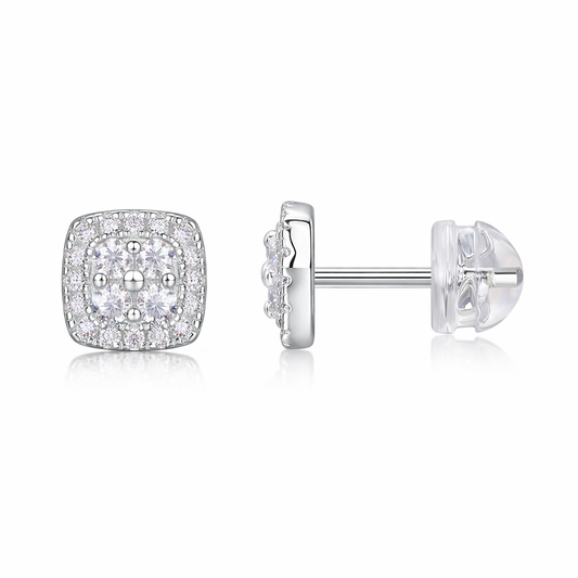 Earrings Moissanite S925 Silver And Platinum-plated Stud Earrings Diamond Pen