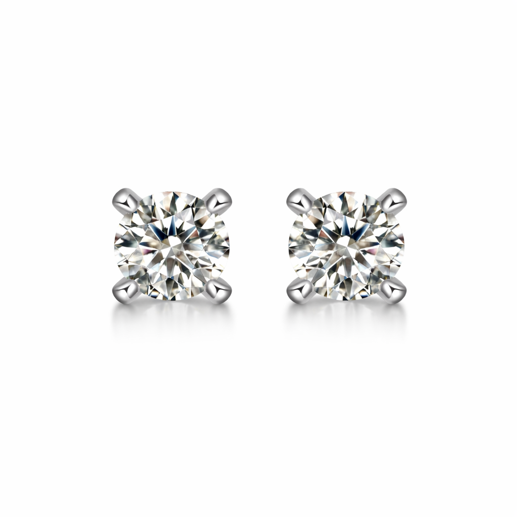 Earrings Moissanite S925 Silver And Platinum-plated Stud Earrings Diamond Pen