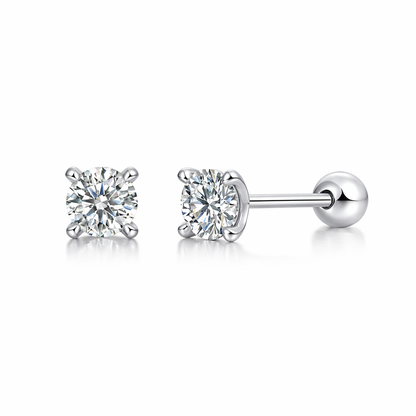 Earrings Moissanite S925 Silver And Platinum-plated Stud Earrings Diamond Pen