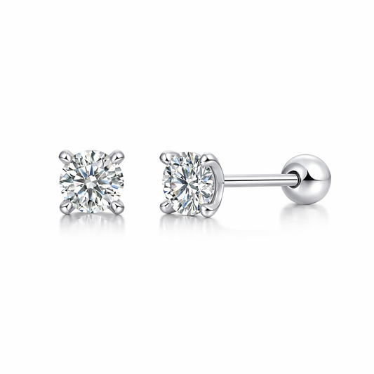 Earrings Moissanite S925 Silver And Platinum-plated Stud Earrings Diamond Pen