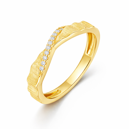 Ring Minimalist Jewelry  S925 sterling  Set Features Silver Pieces Electroplated With Gold.