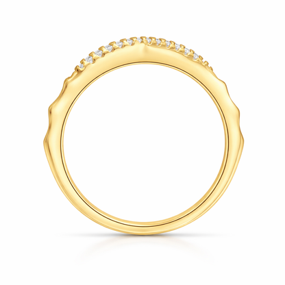 Ring Minimalist Jewelry  S925 sterling  Set Features Silver Pieces Electroplated With Gold.