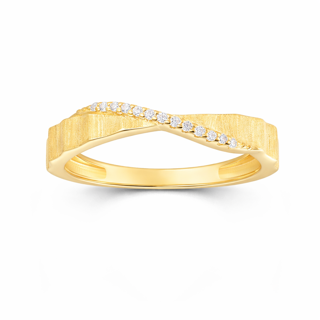 Ring Minimalist Jewelry  S925 sterling  Set Features Silver Pieces Electroplated With Gold.