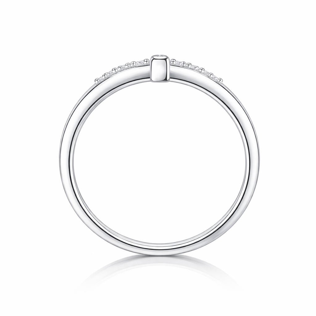 Holy Light Cross Moissanite Wedding Ring in Gold-Plated S925 Silver