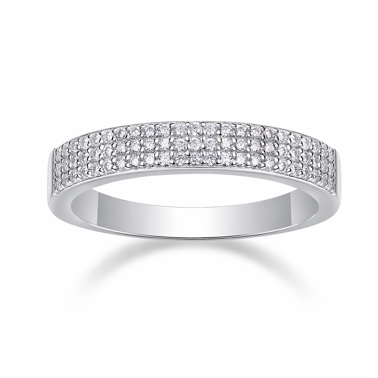 Ring Dancing Gracefully Top-quality Moissanite S925 Silver And Platinum-plated Diamond.