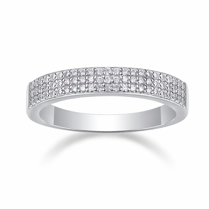 Ring Dancing Gracefully Top-quality Moissanite S925 Silver And Platinum-plated Diamond.