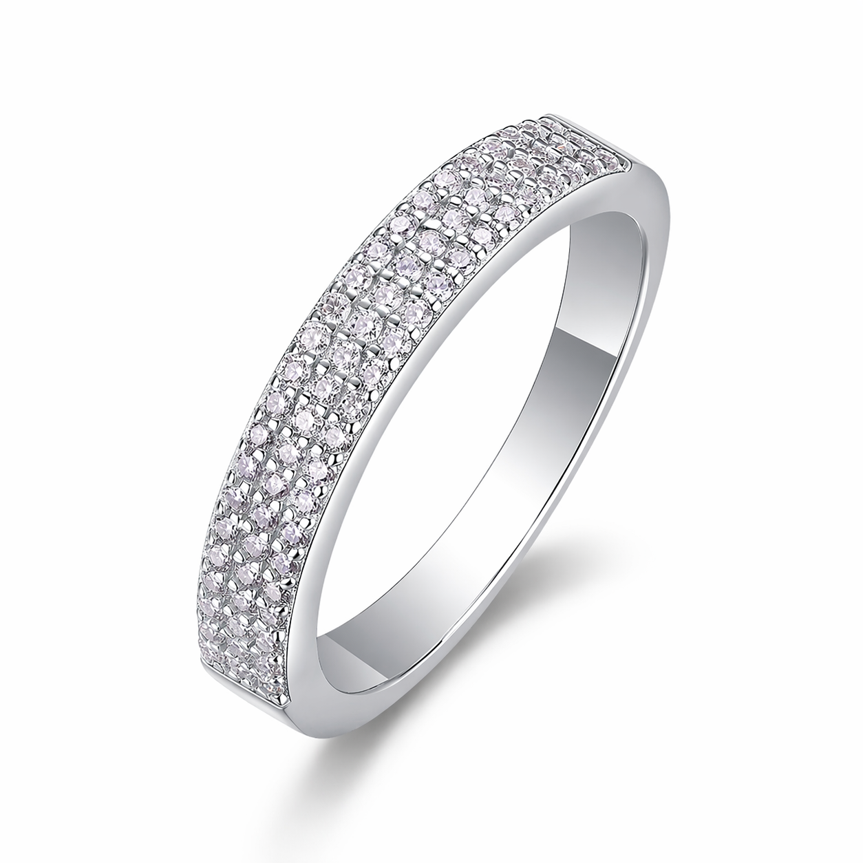 Ring Dancing Gracefully Top-quality Moissanite S925 Silver And Platinum-plated Diamond.