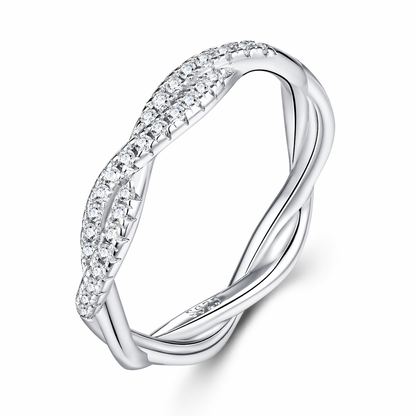 Ring Featuring Top-quality Moissanite, Made Of S925 Silver Electroplated With Platinum.
