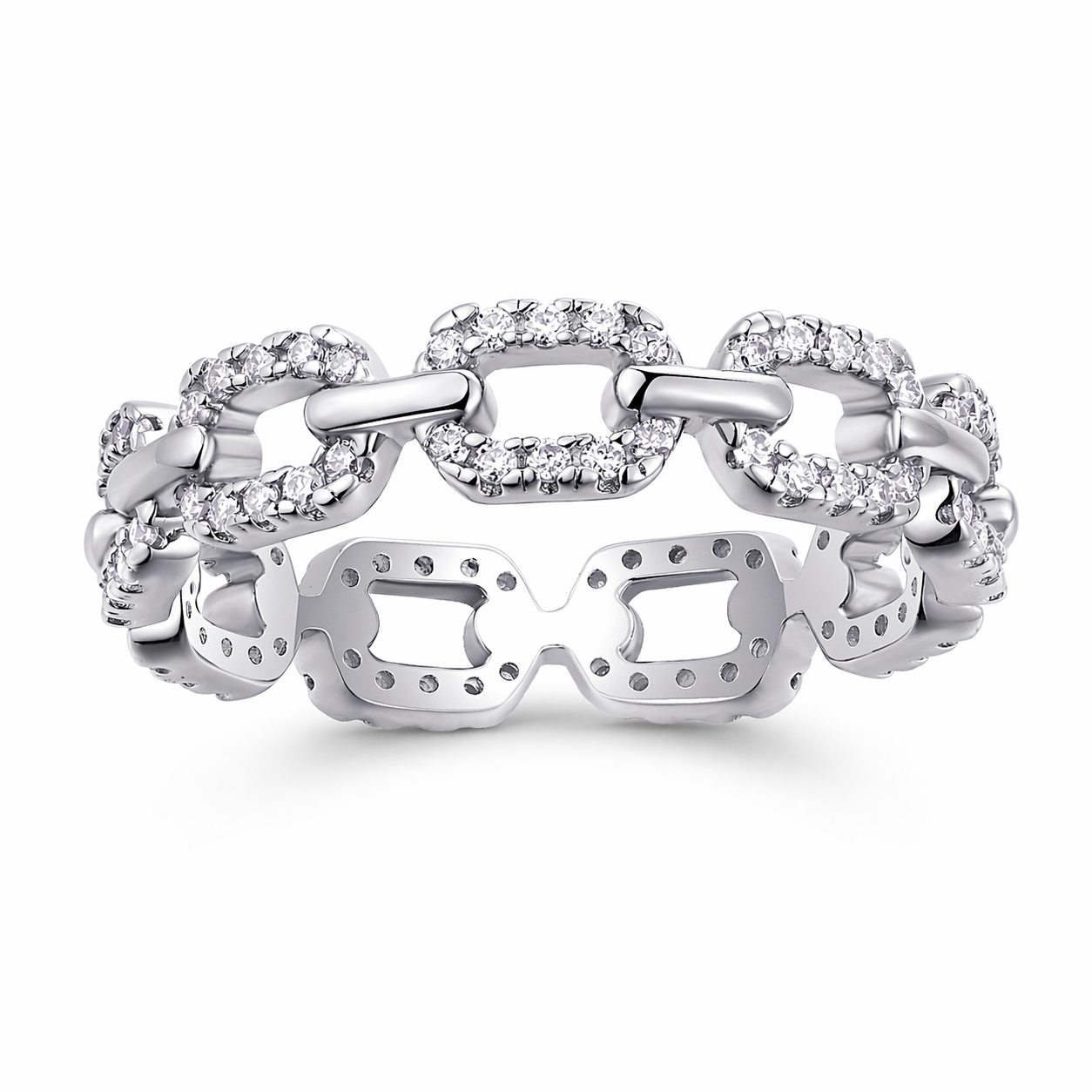 Ring Top-quality Moissanite S925 Silver And Platinum-plated Diamond