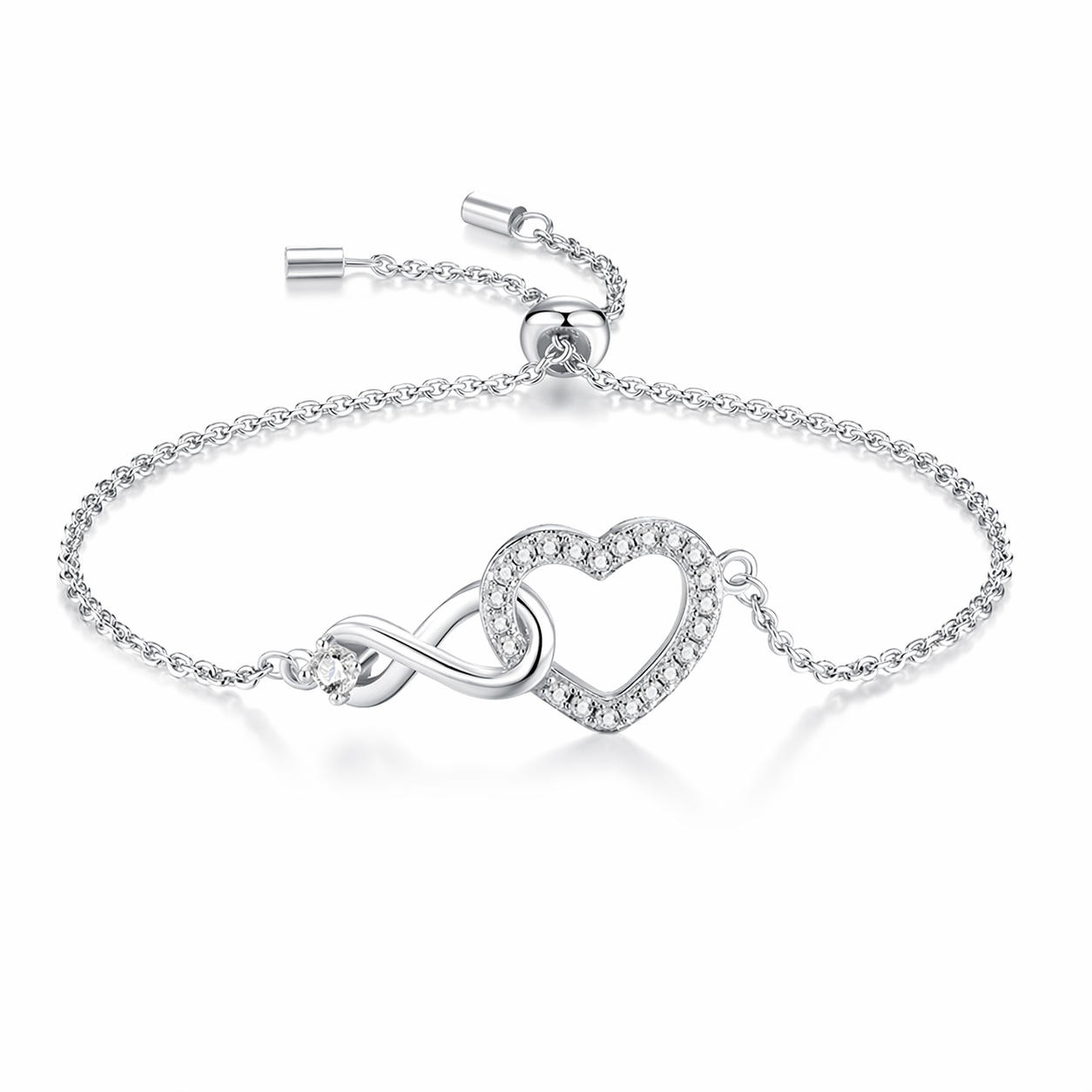 Bracelet Jewelry Luxurious  Moissanite, Made Of S925 Silver Electroplated With Platinum.
