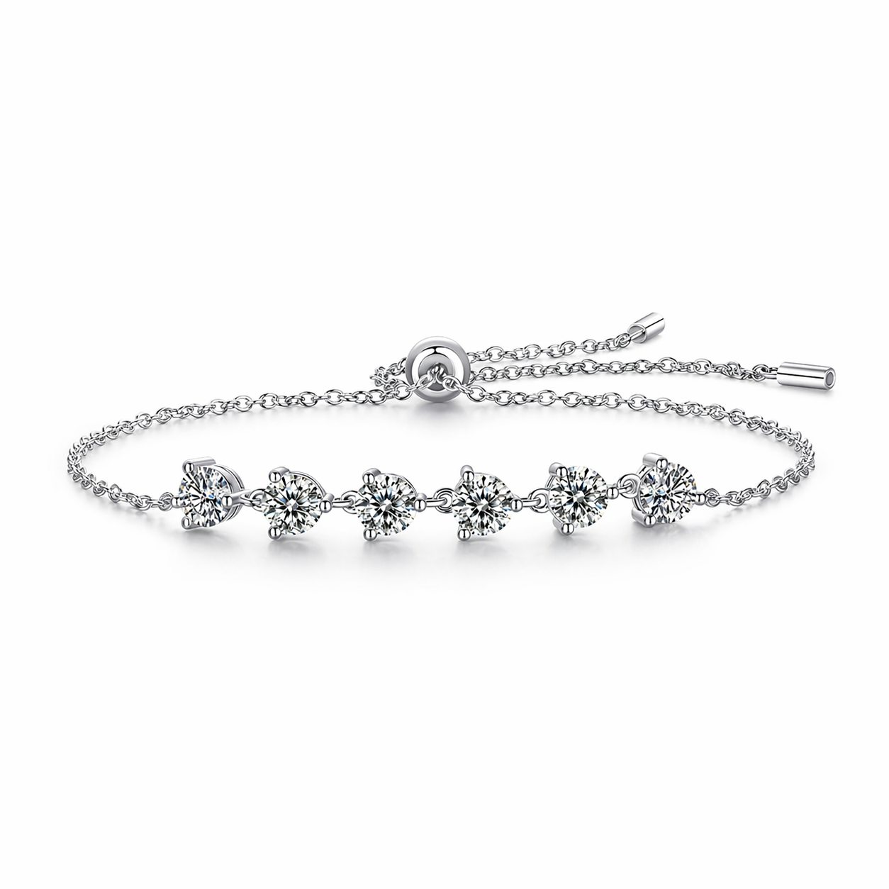 Bracelet Luxury Bracelet And Bracelet Set With Top-quality Moissanite, S925 Silver-plated Platinum