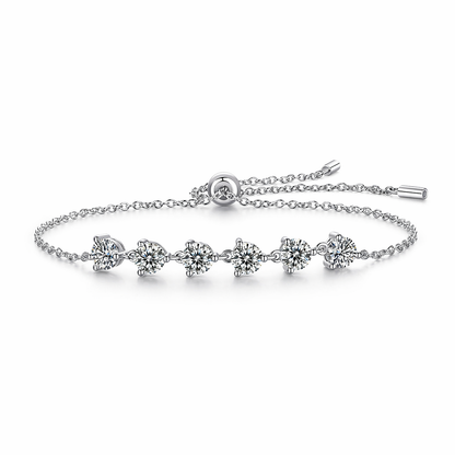 Bracelet Luxury Bracelet And Bracelet Set With Top-quality Moissanite, S925 Silver-plated Platinum