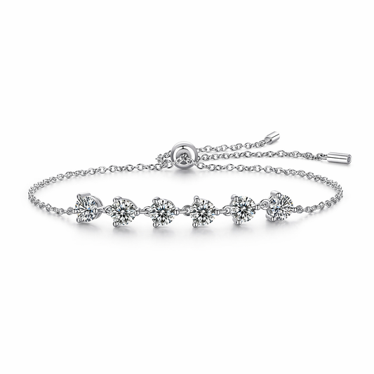 Bracelet Luxury Bracelet And Bracelet Set With Top-quality Moissanite, S925 Silver-plated Platinum