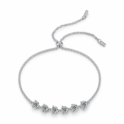 Bracelet Luxury Bracelet And Bracelet Set With Top-quality Moissanite, S925 Silver-plated Platinum