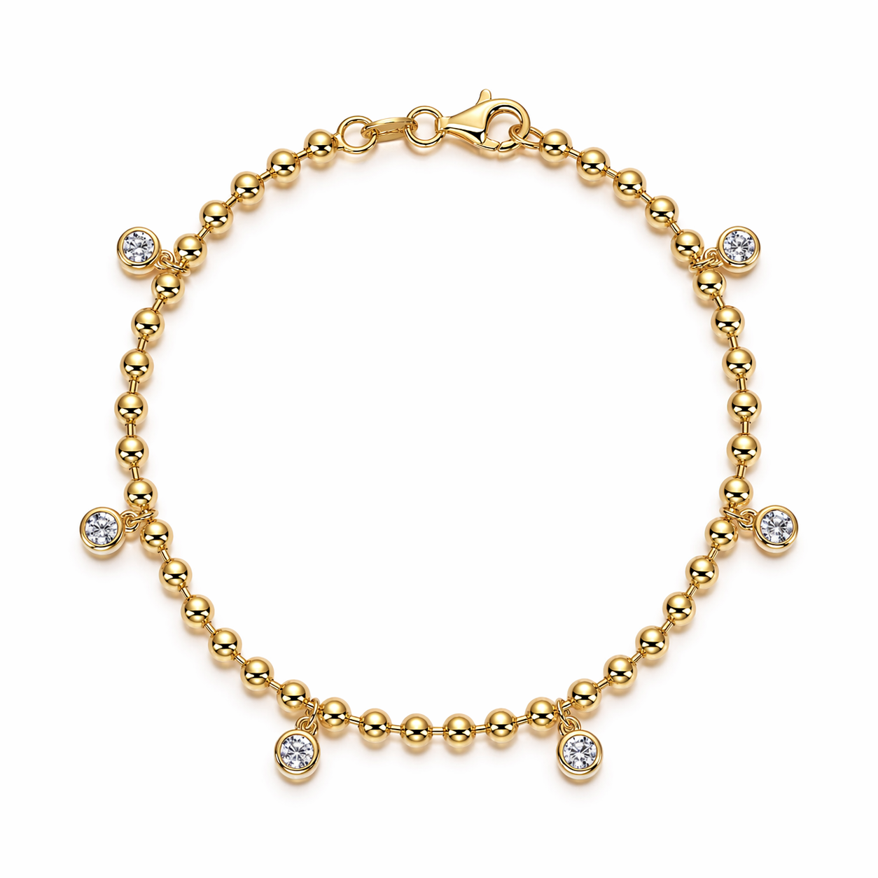 Bracelet Moissanite Luxury Trend Jewelry Silver Is S925 Silver 18K Italian gold plating