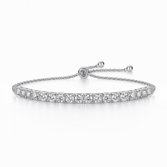 Bracelet Luxury Moissanite Jewelry SilverIs Made Of S925 Silver Electroplated With Platinum