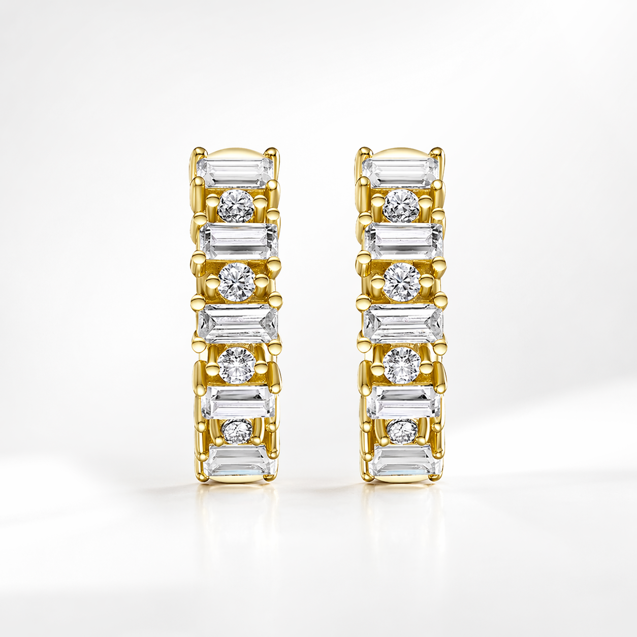 Earrings Luxury Jewelry Silver Stud Earrings S925 Silver Electroplated Gold