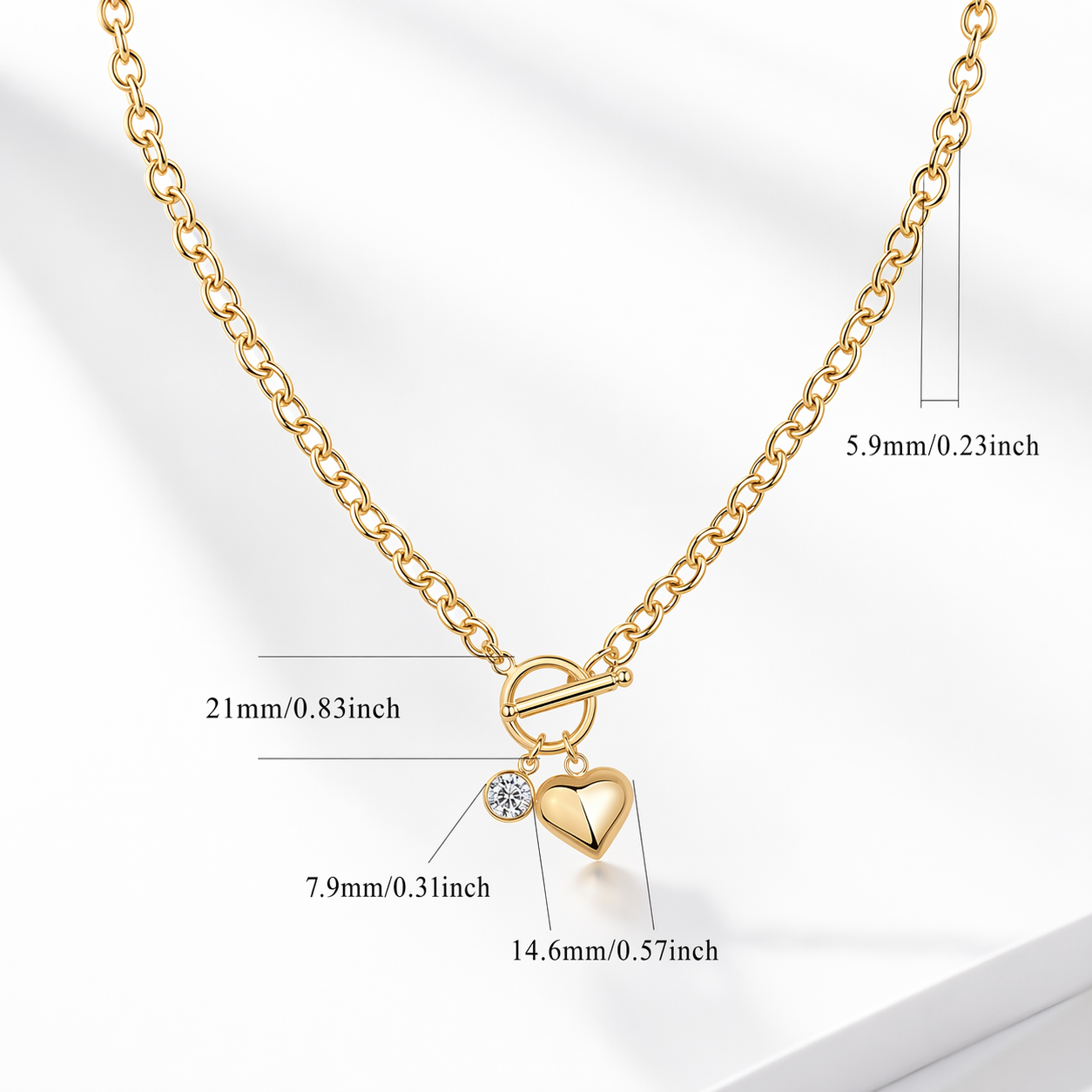 Necklace Meteor Wish 1 Carat Moissanite Gold-Plated S925 Pendant Diamond