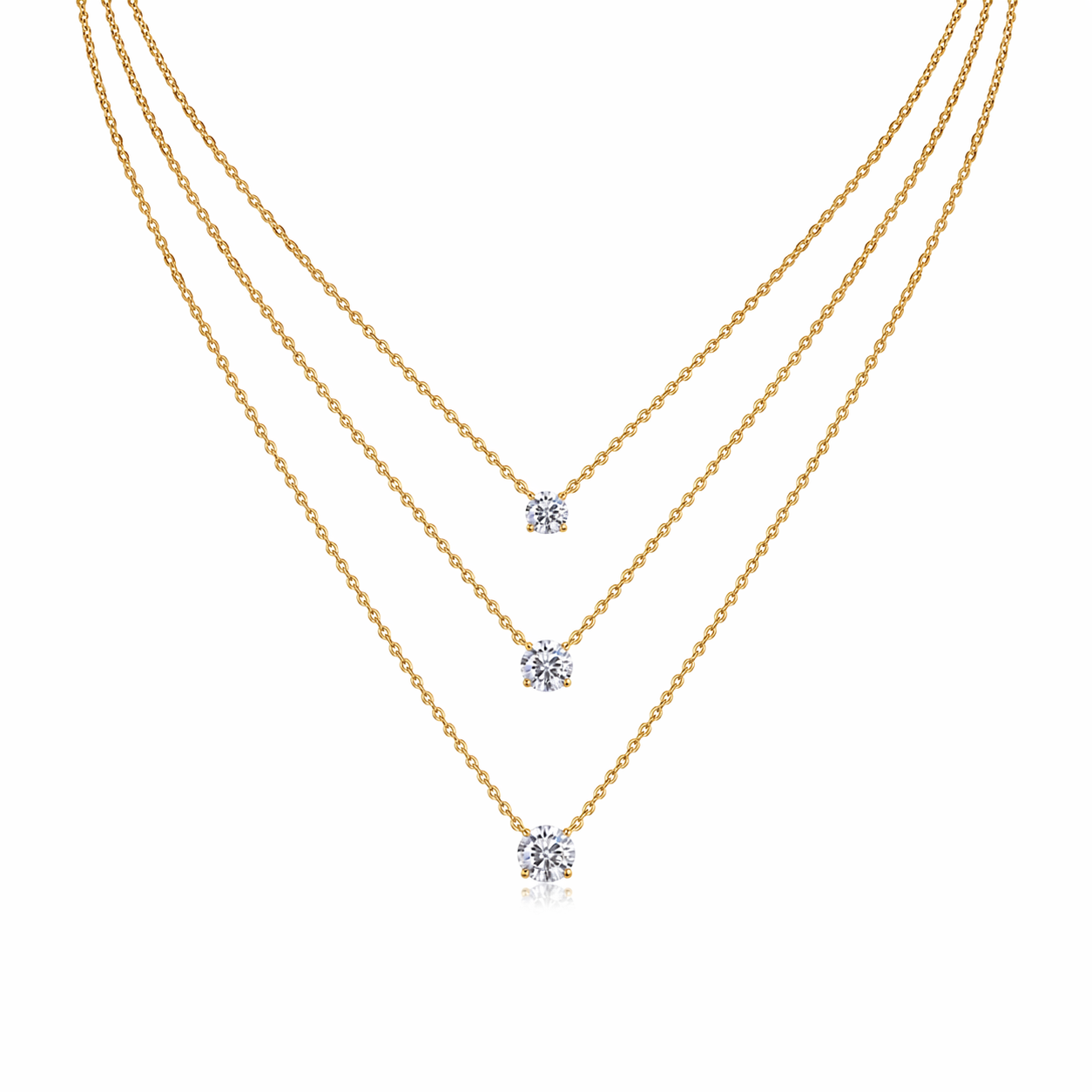 Necklace Luxury 3 Carat Morganite Gold-Plated S925 Silver Electroplated With Gold