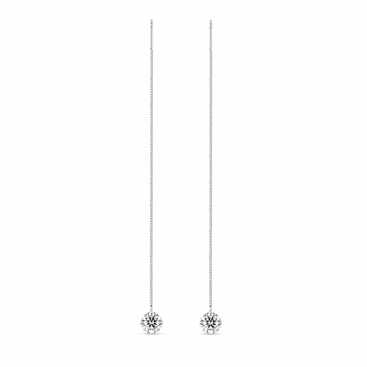 Earrings Jewelry Silver Luxury 2 Carat Moissanite Platinum-Plated S925