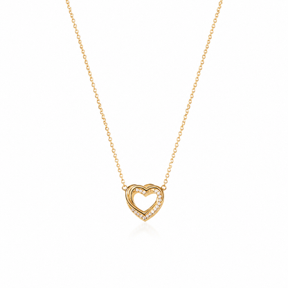 Intertwined Hearts Necklace — 18K Gold Plated S925 Silver | Gift for Her
