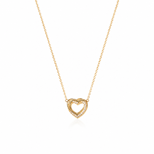 Intertwined Hearts Necklace — 18K Gold Plated S925 Silver | Gift for Her