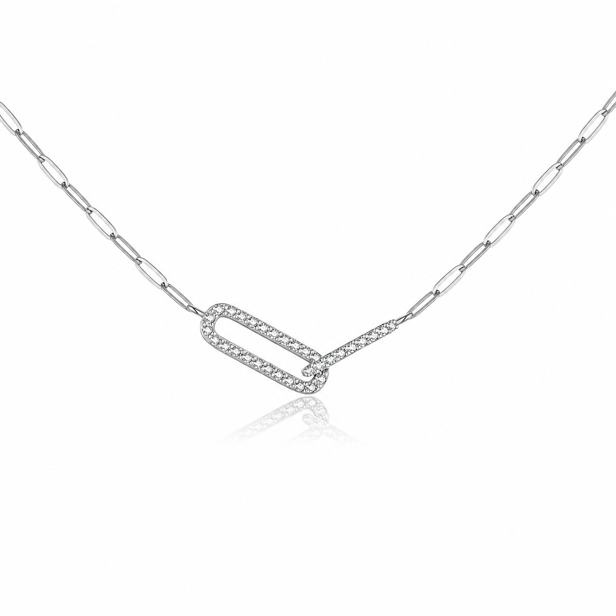 Interlocking Necklace S925 Sterling Silver Niche High-End