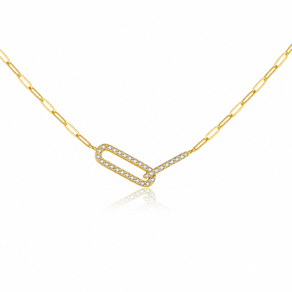 Interlocking Necklace S925 Sterling Silver Niche High-End