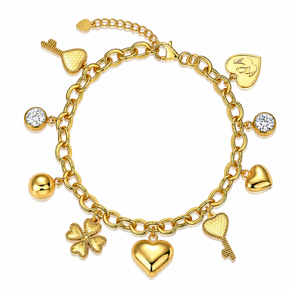 Luxury Trend Jewelry Silver Bracelet Moissanite, S925 Silver Electroplated With Gold