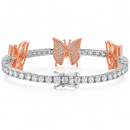 Luxury Platinum-Plated S925 Silver Bracelet with Premium Moissanite