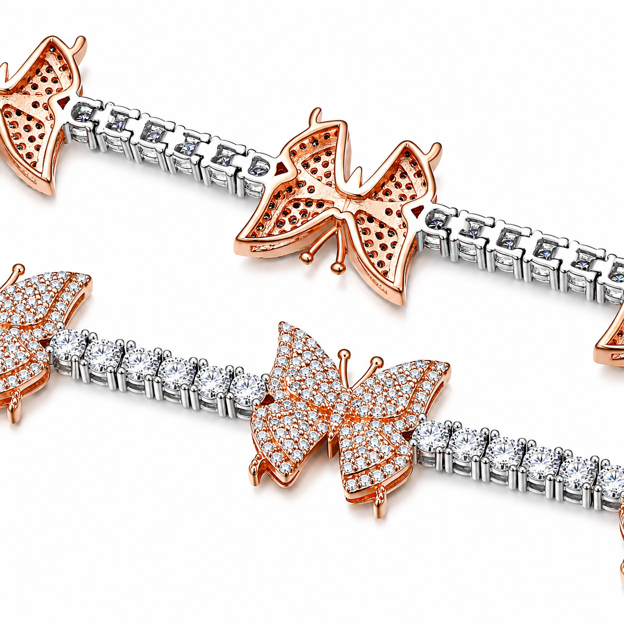 Luxury Platinum-Plated S925 Silver Bracelet with Premium Moissanite