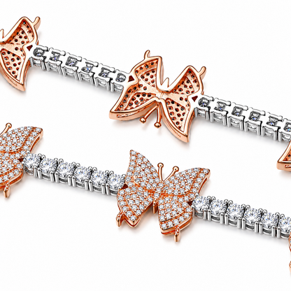 Luxury Platinum-Plated S925 Silver Bracelet with Premium Moissanite