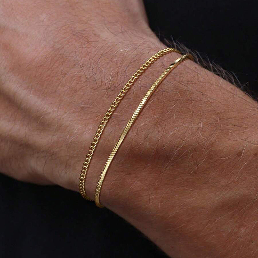 Double-Layer Men's Bracelet – 925 Sterling Silver