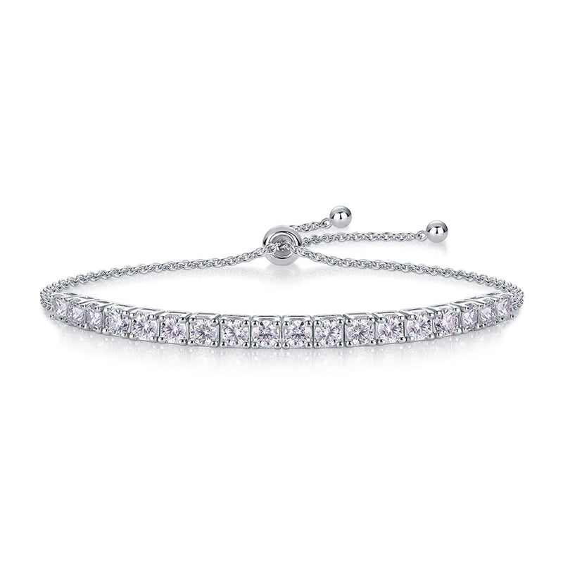 Bracelet Luxury Moissanite Jewelry SilverIs Made Of S925 Silver Electroplated With Platinum