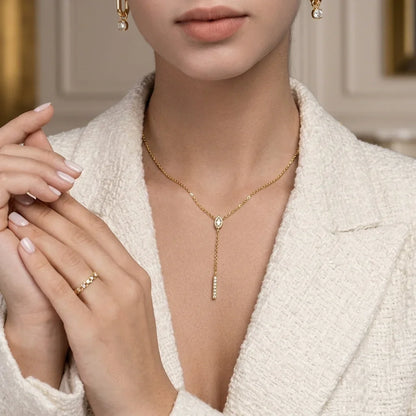 Pendant Necklace in S925 Sterling Silver with 18K Gold Plating
