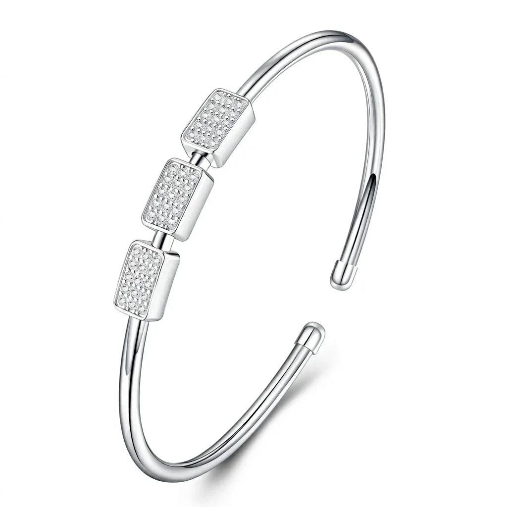 Bracelet Featuring Top-quality Moissanite, Made Of S925 Silver